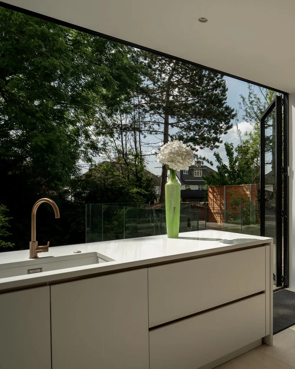 The Garden Kitchen, Edgware: kitchen extension opening to the garden